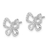Lex & Lu 14k White Gold Diamond Butterfly Earrings LAL903 - 2 - Lex & Lu
