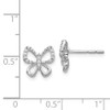 Lex & Lu 14k White Gold Diamond Butterfly Earrings LAL903 - 4 - Lex & Lu