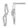 Lex & Lu 14k White Gold Diamond Fancy Earrings LAL932 - Lex & Lu