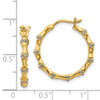 Lex & Lu 14k Yellow Gold Diamond Fancy Hoop Earrings LAL998 - 4 - Lex & Lu