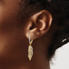 Lex & Lu 14k Yellow Gold Diamond Fancy Feather Earrings LAL1020 - 3 - Lex & Lu