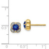 Lex & Lu 14k Yellow Gold Diamond & Sapphire Fancy Earrings LAL1051 - 2 - Lex & Lu