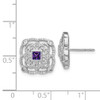 Lex & Lu 14k White Gold Diamond & Amethyst Fancy Earrings LAL1075 - 2 - Lex & Lu