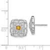 Lex & Lu 14k White Gold Diamond & Citrine Fancy Earrings LAL1077 - 2 - Lex & Lu