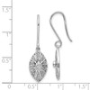 Lex & Lu 14k White Gold Diamond Vintage Leverback Earrings LAL1094 - 4 - Lex & Lu