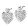 Lex & Lu 14k White Gold Diamond Fancy Heart Post Earrings - 2 - Lex & Lu