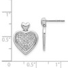 Lex & Lu 14k White Gold Diamond Fancy Heart Post Earrings - 4 - Lex & Lu