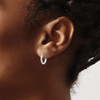 Lex & Lu Sterling Silver w/Rhodium 2mm Hoop Earrings LAL21882 - 3 - Lex & Lu