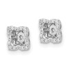 Lex & Lu 14k White Gold Diamond Semi-mount Earrings LAL1167 - 2 - Lex & Lu