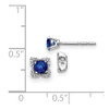 Lex & Lu 14k White Gold Diamond & Sapphire Earrings LAL1172 - 4 - Lex & Lu