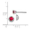 Lex & Lu 14k White Gold Diamond & Ruby Earrings LAL1183 - 2 - Lex & Lu