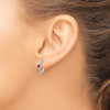 Lex & Lu 14k White Gold Diamond & Ruby Earrings LAL1219 - 3 - Lex & Lu