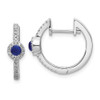 Lex & Lu 14k White Gold Diamond & Sapphire Earrings LAL1221 - Lex & Lu