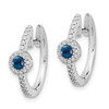 Lex & Lu 14k White Gold Diamond & Sapphire Earrings LAL1221 - 2 - Lex & Lu