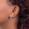 Lex & Lu 14k White Gold Diamond & Sapphire Earrings LAL1221 - 3 - Lex & Lu