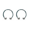 Lex & Lu Pair of Titanium Circular Barbells 18 Gauge 3/8" Dia w/3mm Balls Uncolored-Lex & Lu