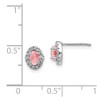 Lex & Lu 14k White Gold Diamond & Pink Tourmaline Earrings LAL1237 - 4 - Lex & Lu