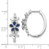 Lex & Lu 14k White Gold Diamond & Sapphire Earrings LAL1258 - 4 - Lex & Lu