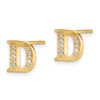 Lex & Lu 14k Yellow Gold Diamond Initial D Earrings - 2 - Lex & Lu