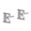 Lex & Lu 14k White Gold Diamond Initial E Earrings LAL1331 - 2 - Lex & Lu