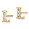 Lex & Lu 14k Yellow Gold Diamond Initial L Earrings - 2 - Lex & Lu