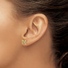 Lex & Lu 14k Yellow Gold Diamond Initial M Earrings - 3 - Lex & Lu