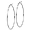 Lex & Lu Sterling Silver w/Rhodium 2mm Hoop Earrings LAL21902 - 2 - Lex & Lu
