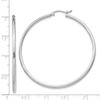 Lex & Lu Sterling Silver w/Rhodium 2mm Hoop Earrings LAL21902 - 4 - Lex & Lu