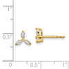 Lex & Lu 14k Yellow Gold Diamond Earrings LAL1388 - 2 - Lex & Lu