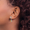 Lex & Lu 14k White Gold Diamond & Citrine Earrings LAL1432 - 3 - Lex & Lu