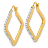 Lex & Lu 14k Yellow Gold Diamond Hoop Earrings LAL1507 - 2 - Lex & Lu