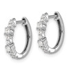 Lex & Lu 14k White Gold Diamond Hoop Earrings LAL1520 - 2 - Lex & Lu