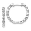 Lex & Lu 14k White Gold Diamond Hoop Earrings LAL1524 - Lex & Lu