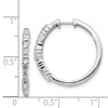 Lex & Lu 14k White Gold Diamond Hoop Earrings LAL1526 - 4 - Lex & Lu