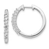 Lex & Lu 14k White Gold Diamond Hoop Earrings LAL1528 - Lex & Lu