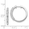 Lex & Lu 14k White Gold Diamond Hoop Earrings LAL1528 - 4 - Lex & Lu