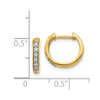 Lex & Lu 14k Yellow Gold Diamond Hoop Earrings LAL1531 - 4 - Lex & Lu