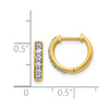 Lex & Lu 14k Yellow Gold Diamond Hoop Earrings LAL1533 - 4 - Lex & Lu
