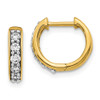 Lex & Lu 14k Yellow Gold Diamond Hoop Earrings LAL1535 - Lex & Lu