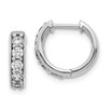 Lex & Lu 14k White Gold Diamond Hoop Earrings LAL1536 - Lex & Lu