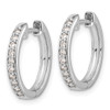 Lex & Lu 14k White Gold Diamond Hoop Earrings LAL1538 - 2 - Lex & Lu