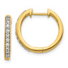 Lex & Lu 14k Yellow Gold Diamond Hoop Earrings LAL1539 - Lex & Lu