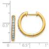 Lex & Lu 14k Yellow Gold Diamond Hoop Earrings LAL1539 - 4 - Lex & Lu
