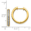 Lex & Lu 14k Yellow Gold Diamond Hoop Earrings LAL1541 - 4 - Lex & Lu