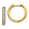Lex & Lu 14k Yellow Gold Diamond Hoop Earrings LAL1543 - Lex & Lu
