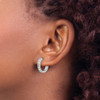 Lex & Lu 14k White Gold Diamond Hoop Earrings LAL1544 - 3 - Lex & Lu