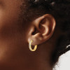 Lex & Lu 14k Yellow Gold Diamond Hoop Earrings LAL1545 - 3 - Lex & Lu