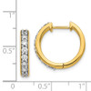 Lex & Lu 14k Yellow Gold Diamond Hoop Earrings LAL1545 - 4 - Lex & Lu