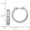 Lex & Lu 14k White Gold Diamond Hoop Earrings LAL1546 - 4 - Lex & Lu