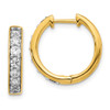 Lex & Lu 14k Yellow Gold Diamond Hoop Earrings LAL1547 - Lex & Lu